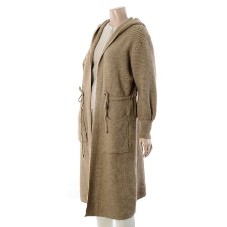 티나 후드 롱 가디건