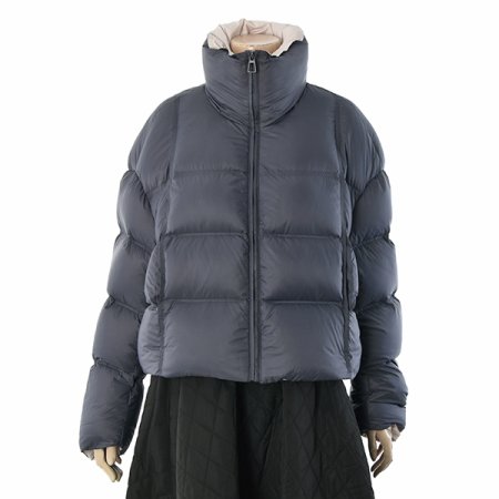 배색숏구스패딩