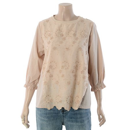 꽃자수펀칭티셔츠