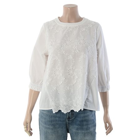 꽃자수펀칭티셔츠