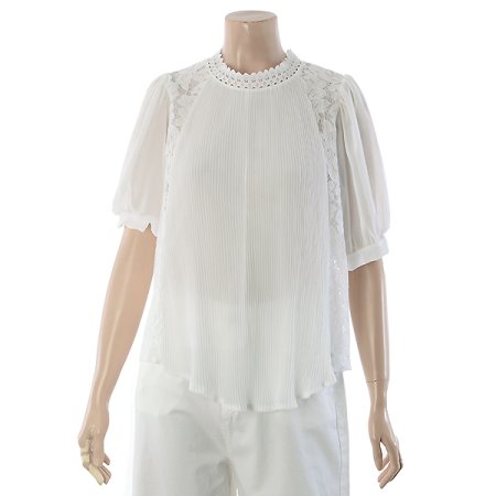 레이스반팔블라우스