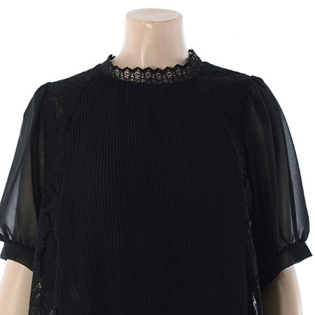 레이스반팔블라우스