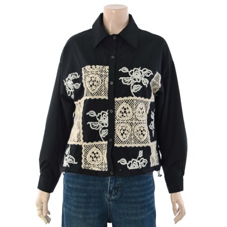 레이스패치블라우스