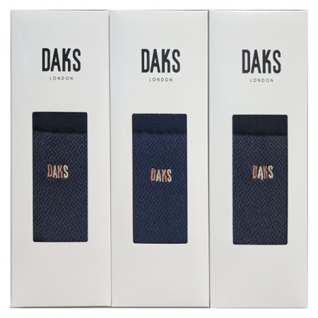 닥스신사 면단목 작은격자 3족세트