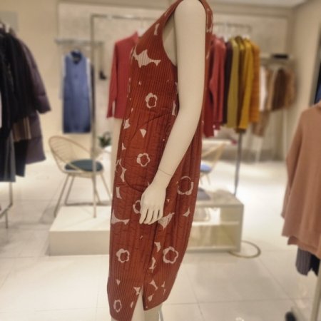 프린트라인 퀼팅머플러세트 원피스