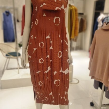 프린트라인 퀼팅머플러세트 원피스