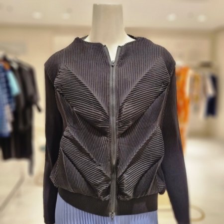 평직사각주름 시보리 점퍼