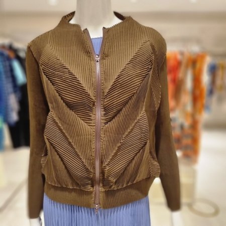 평직사각주름 시보리 점퍼