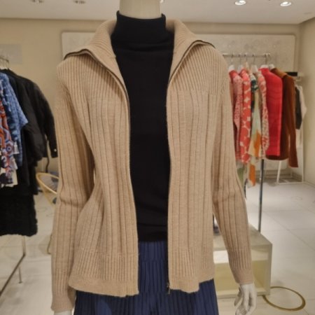 하이넥 집업가디건