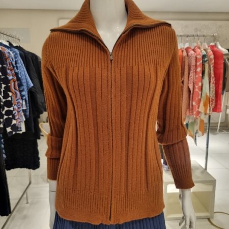 하이넥 집업가디건