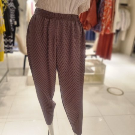 사선주름배기팬츠