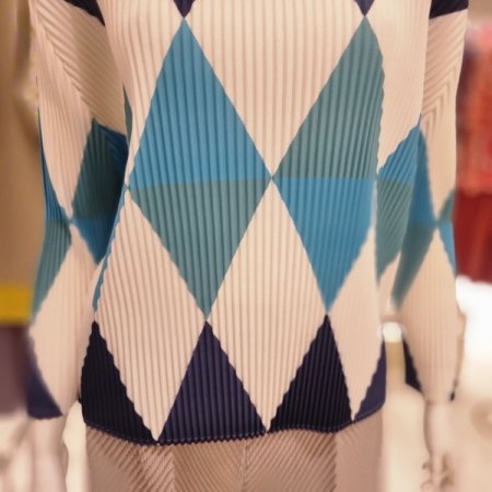 마름모패턴블라우스