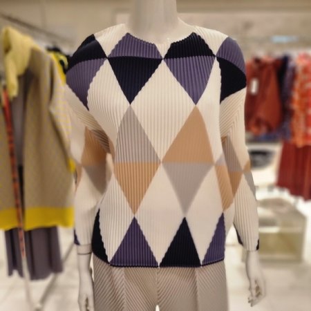 마름모패턴블라우스