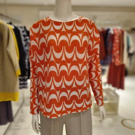 반원패턴블라우스