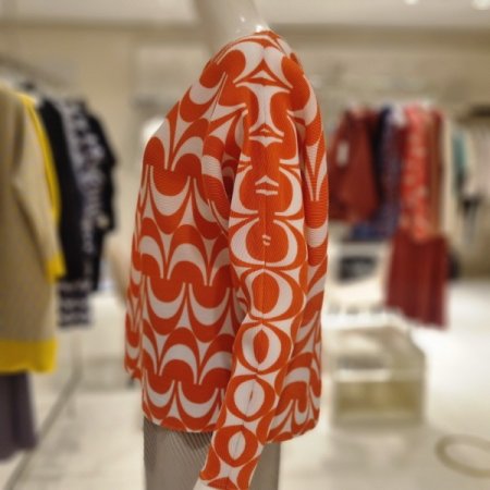 반원패턴블라우스