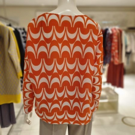 반원패턴블라우스