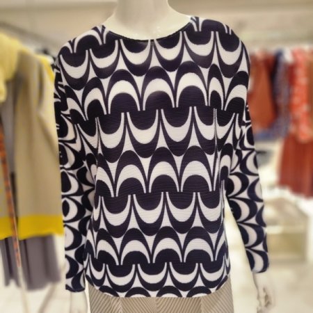 반원패턴블라우스