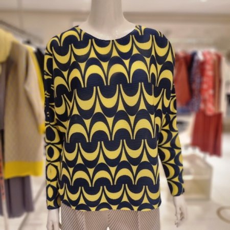 반원패턴블라우스