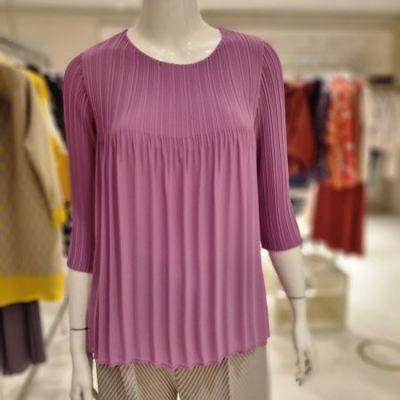 이중주름7부블라우스