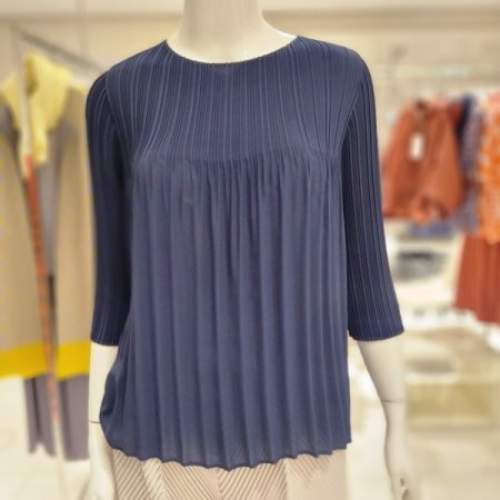 이중주름7부블라우스