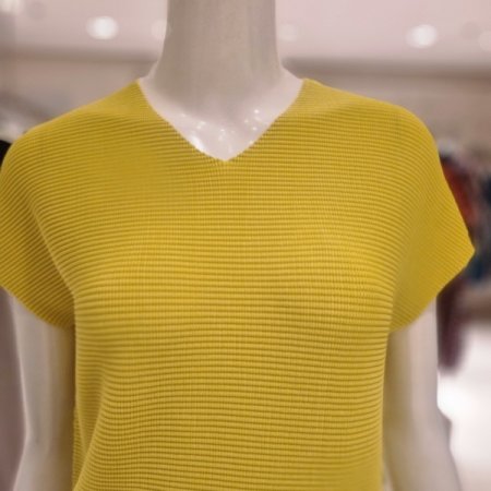 와플주름 프렌치 티블라우스