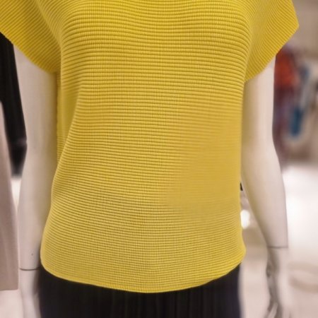 와플주름 프렌치 티블라우스