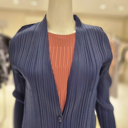 노카라 삼각소매가디건