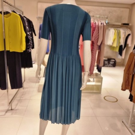 음영외주름 반팔원피스