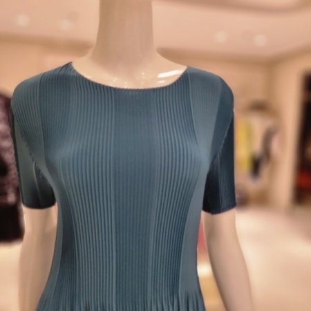 음영외주름 반팔원피스