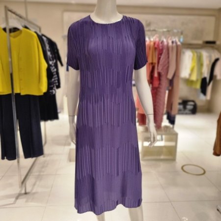 지그재그주름 반팔원피스