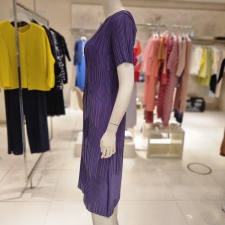 지그재그주름 반팔원피스