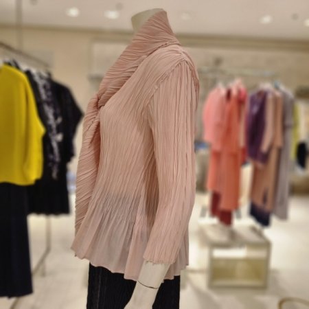 보리주름7부 스카프블라우스