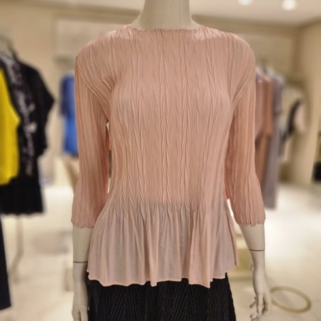 보리주름7부 스카프블라우스