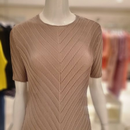 사선주름 반팔원피스