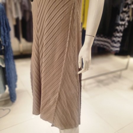 사선주름 반팔원피스