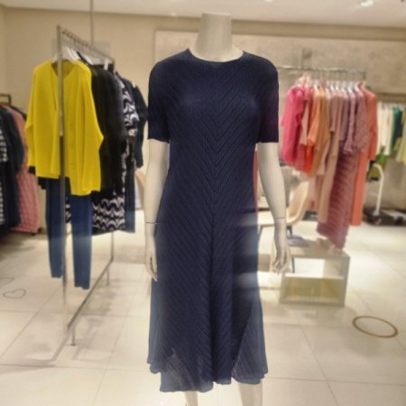 사선주름 반팔원피스