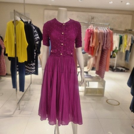 주름핏앤 플레어원피스