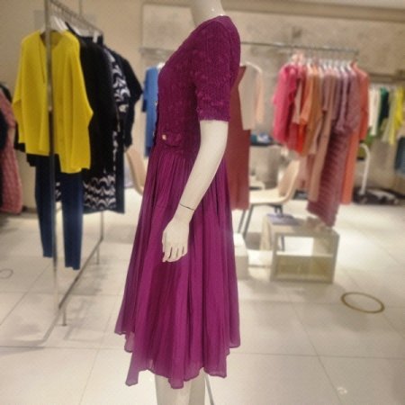 주름핏앤 플레어원피스