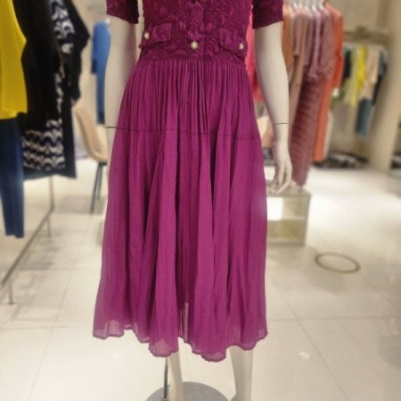 주름핏앤 플레어원피스