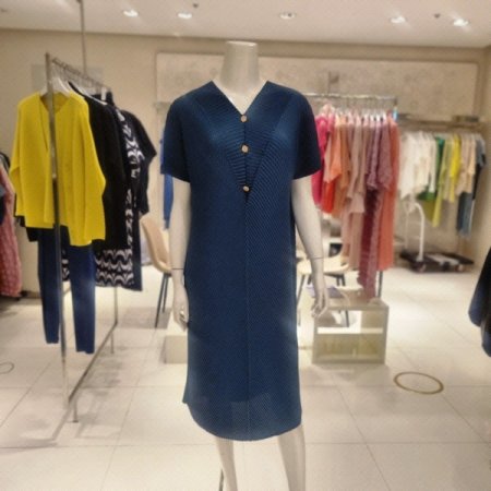 사선주름 프렌치원피스