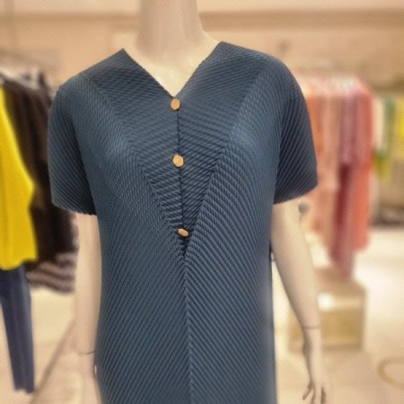 사선주름 프렌치원피스