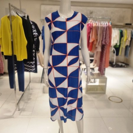 라인도형 프린트원피스