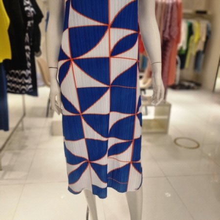 라인도형 프린트원피스