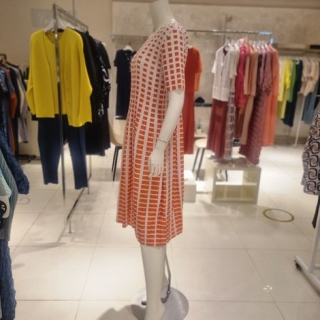 모눈프린트 원피스