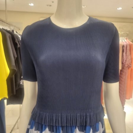 투톤스퀘어메쉬원피스