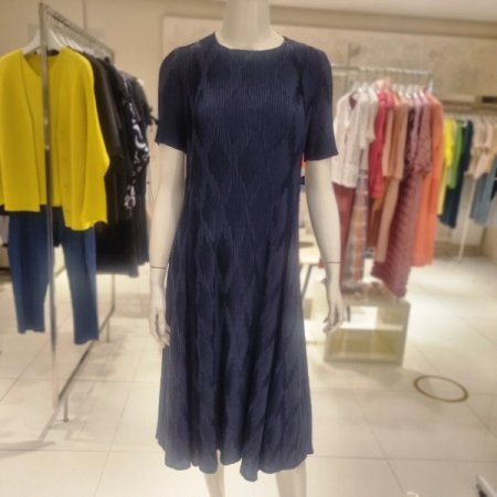 마름모주름 원피스