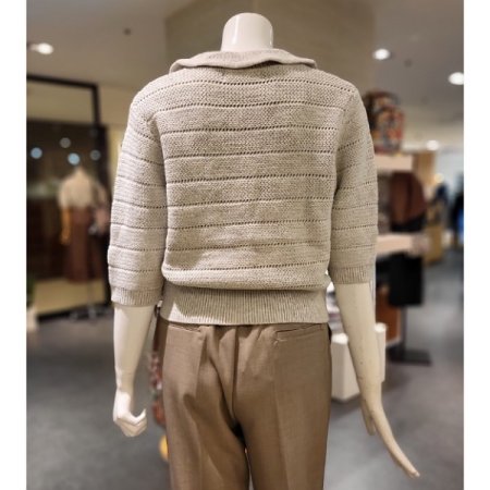 진주 단추 니트 티셔츠