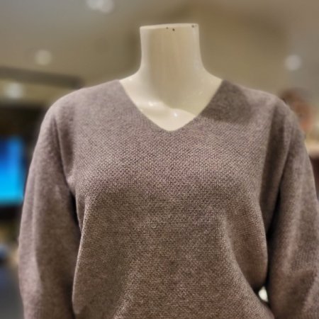 5부 소매 니트 티셔츠