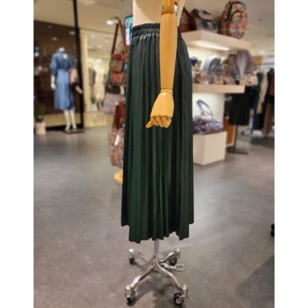 에코 가죽 주름 스커트