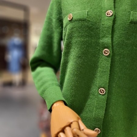 단추 포인트 가디건